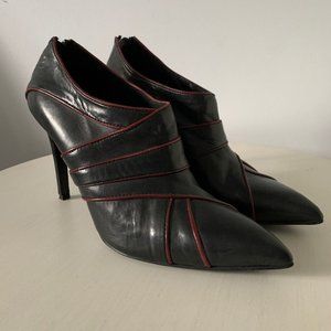Black Leather Booties
